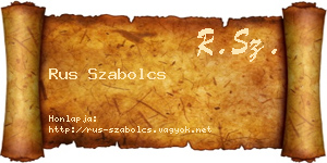 Rus Szabolcs névjegykártya